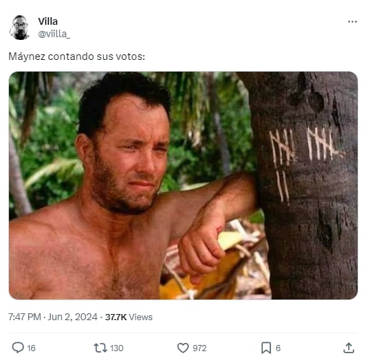 Memes de Jorge Álvarez Máynez y los poquísimos votos a su favor según el PREP 2024