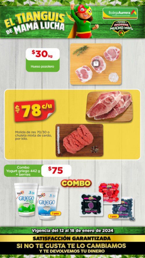 Estas son las mejores ofertas de Bodega Aurrerá tianguis de frutas y verduras 15 a 18 de enero 2024