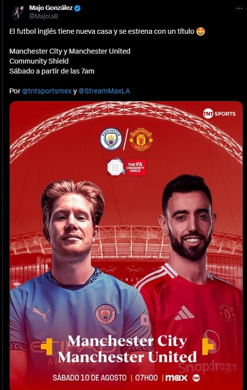 Community Shield por TNT Sports.