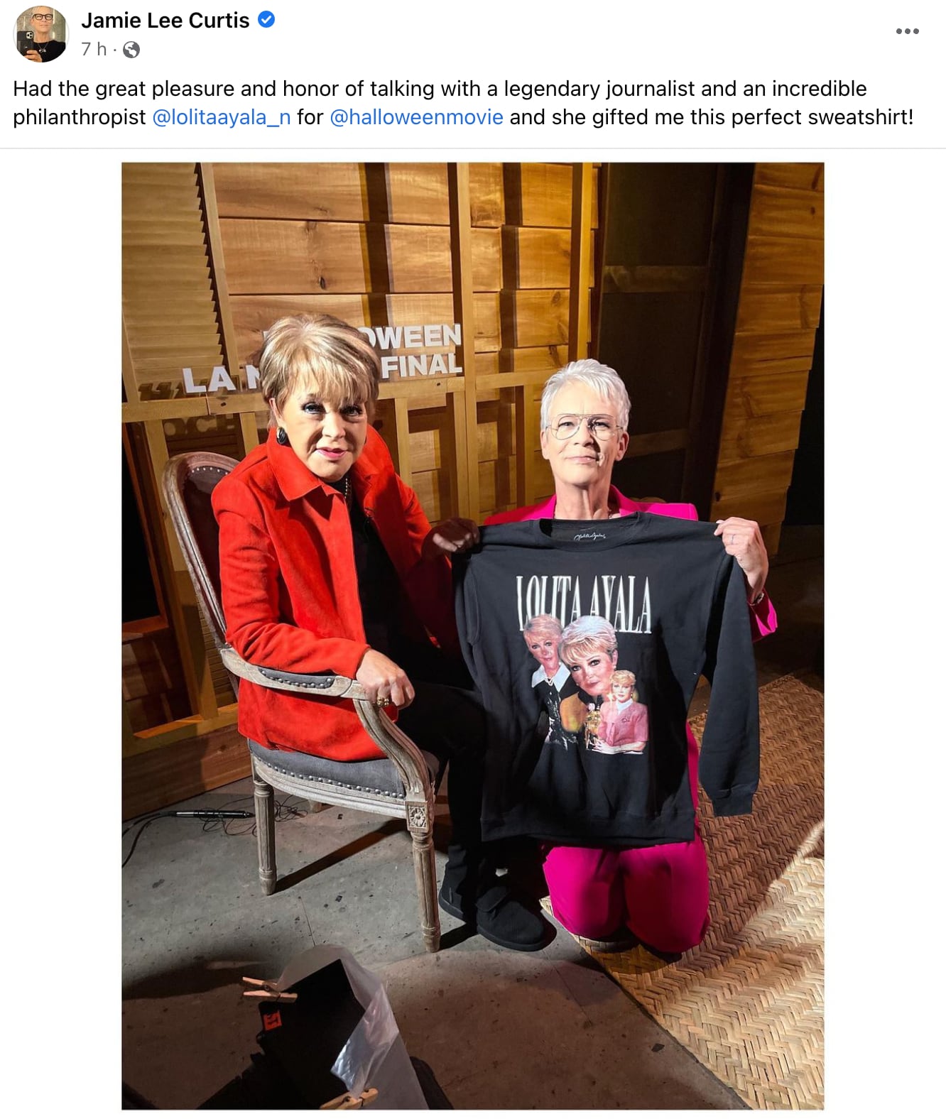 Jamie Lee Curtis y Lolita Ayala