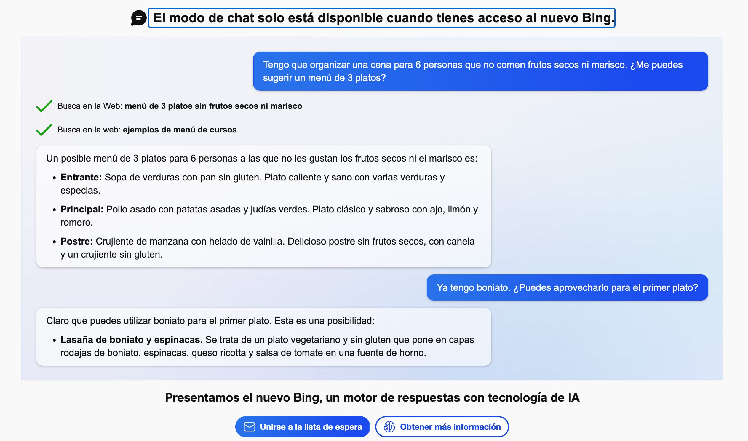 Acceso a Bing con ChatGPT