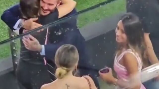 Antonela reacciona cuando ve a David Beckham