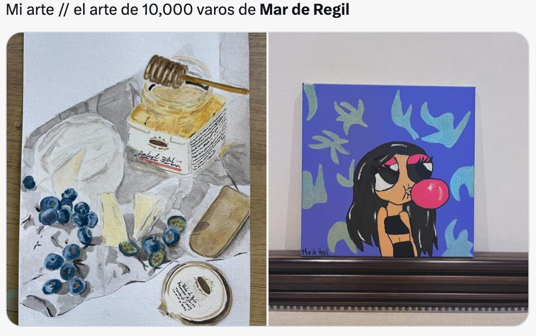 Pinturas de Mar de Regil protagonizan memes en redes sociales
