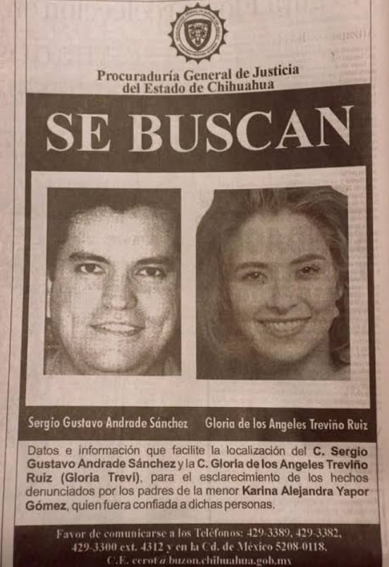 Búsqueda de Sergio Andrade y Gloria Trevi