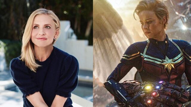 Sarah Michelle Gellar y Captain Marvel