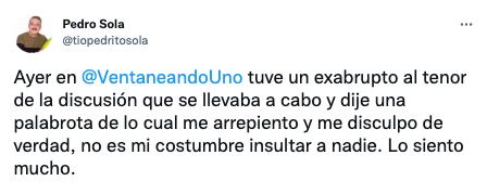 Pedro Sola se disculpa con Camila Sodi