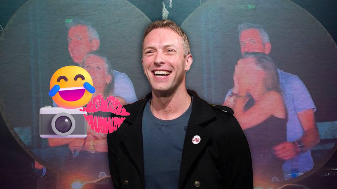 Chris Martin se sube al tren con broma en el regreso de la Kiss Cam de Coldplay