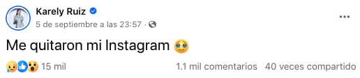 Karely Ruiz, Instagram