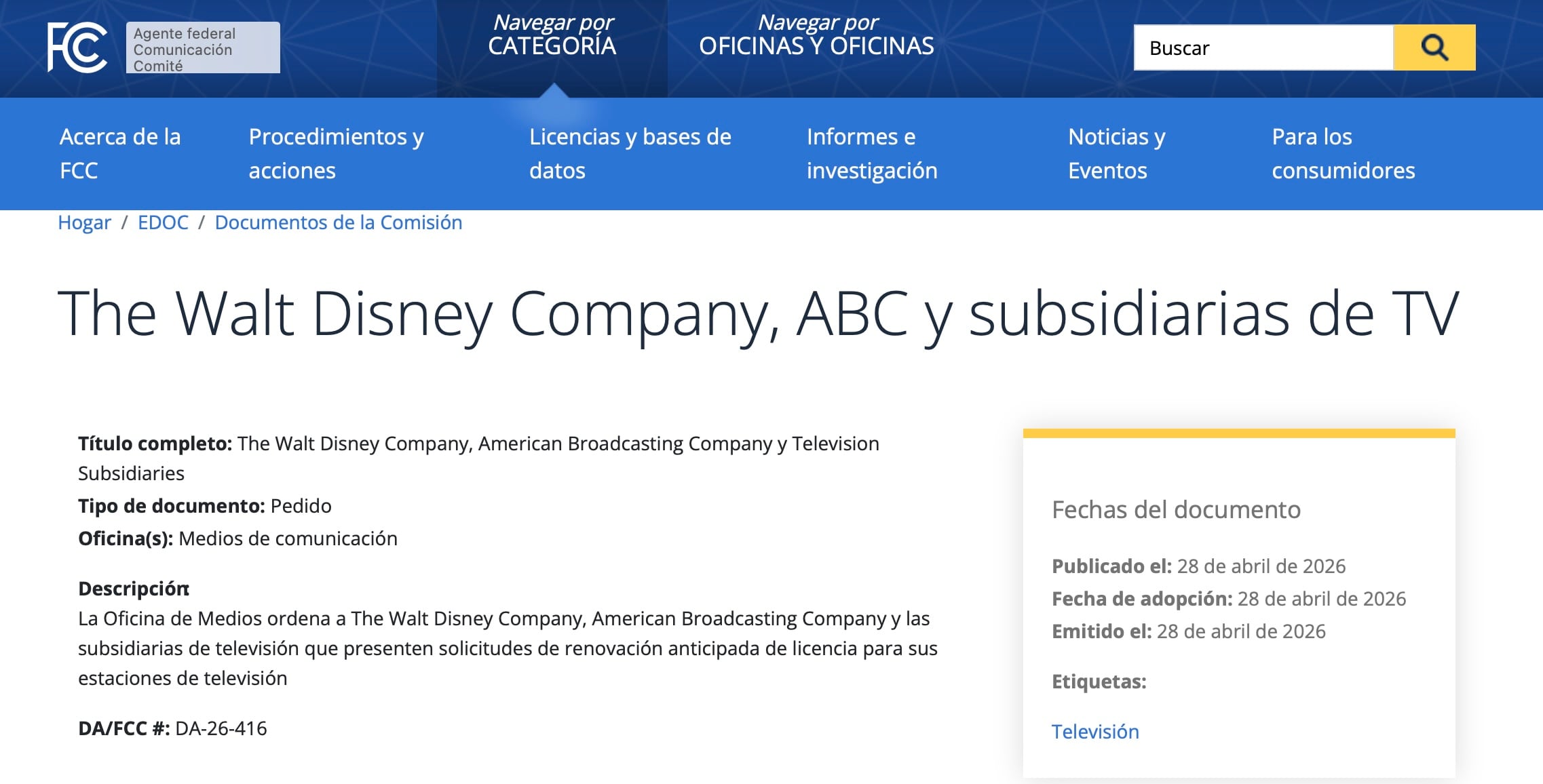 Estados Unidos revisará licencias de ABC tras programa de Jimmy Kimmel