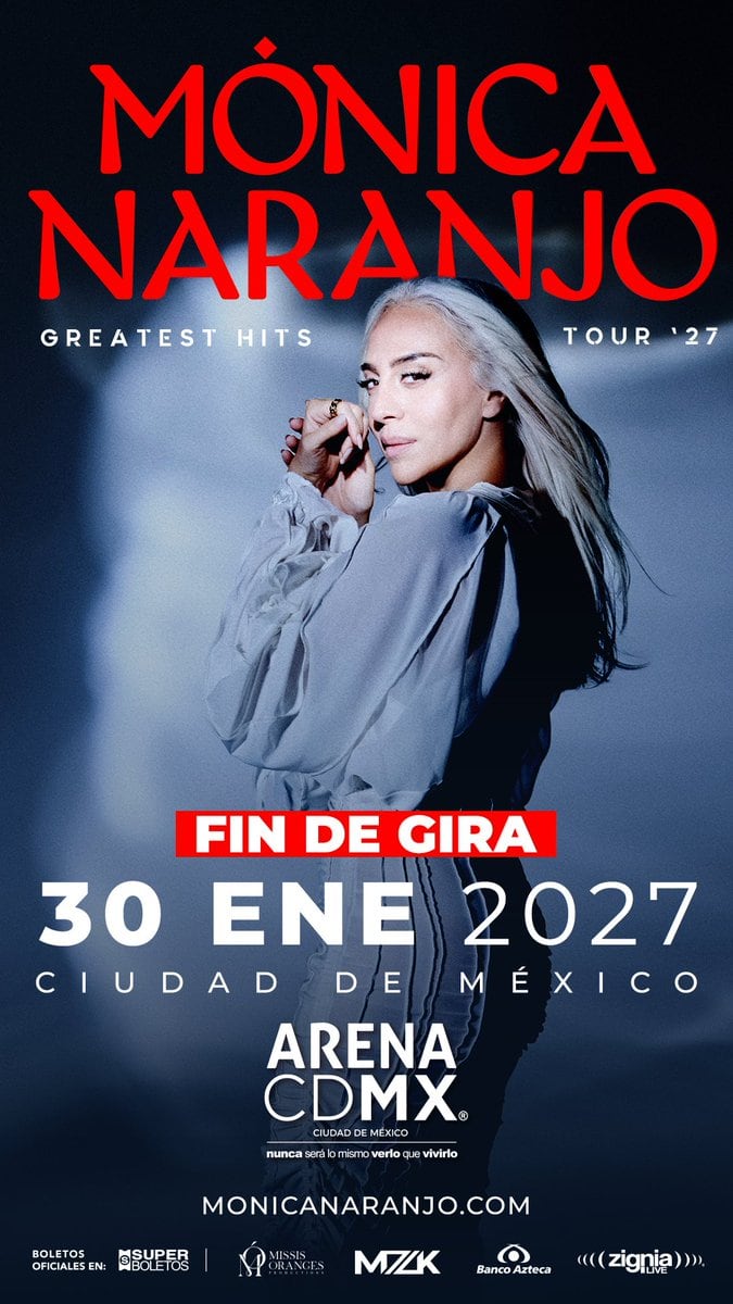 Mónica Naranjo llega a la Arena CDMX en 2027: fecha y boletos