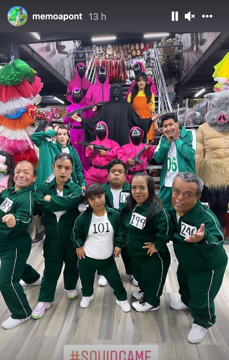 Memo Aponte hace 'cosplay' de "El juego del Calamar"