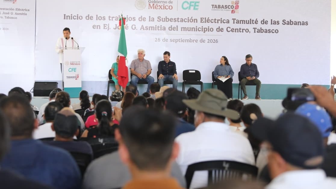 Javier May inicia construcción de subestación eléctrica en Tamulté de las Sabanas