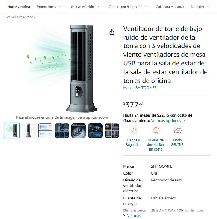 Ventiladores baratos que puedes comprar en Amazon