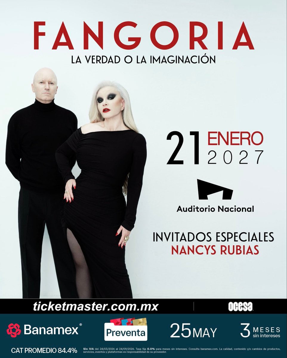 Fangoria en el Auditorio Nacional: fechas y boletos para 2027