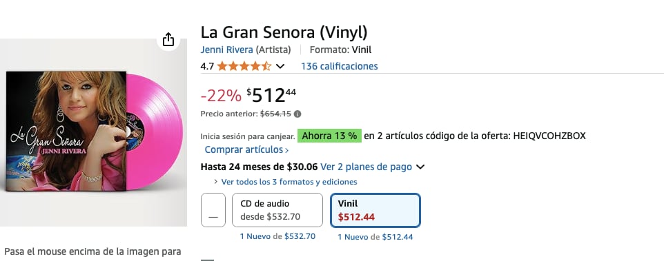 La Gran Señora, edición vinyl