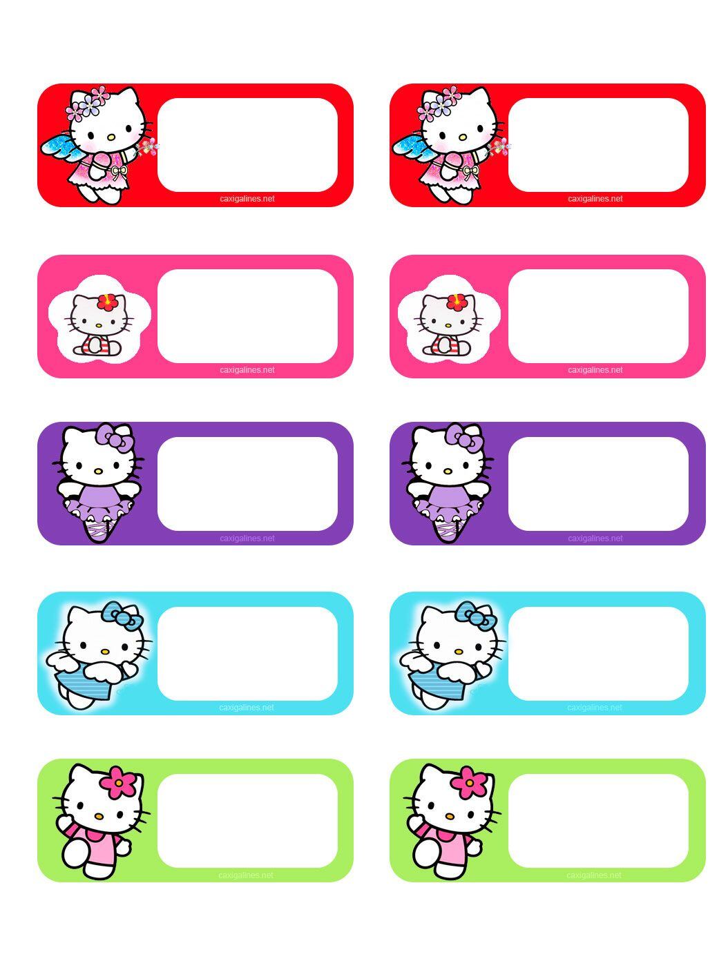 Etiquetas escolares de Hello Kitty para imprimir: 5 bonitas plantillas para el regreso a clases 2024