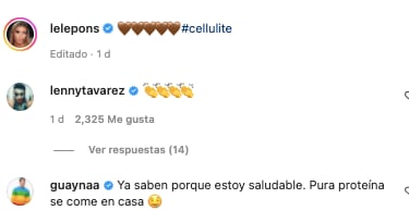 Guaynaa reacciona a celulitis de Lele Pons