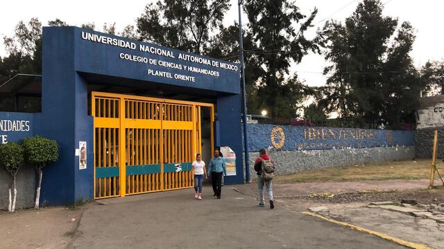 Fachada del CCH Oriente, donde este martes no hubo clases