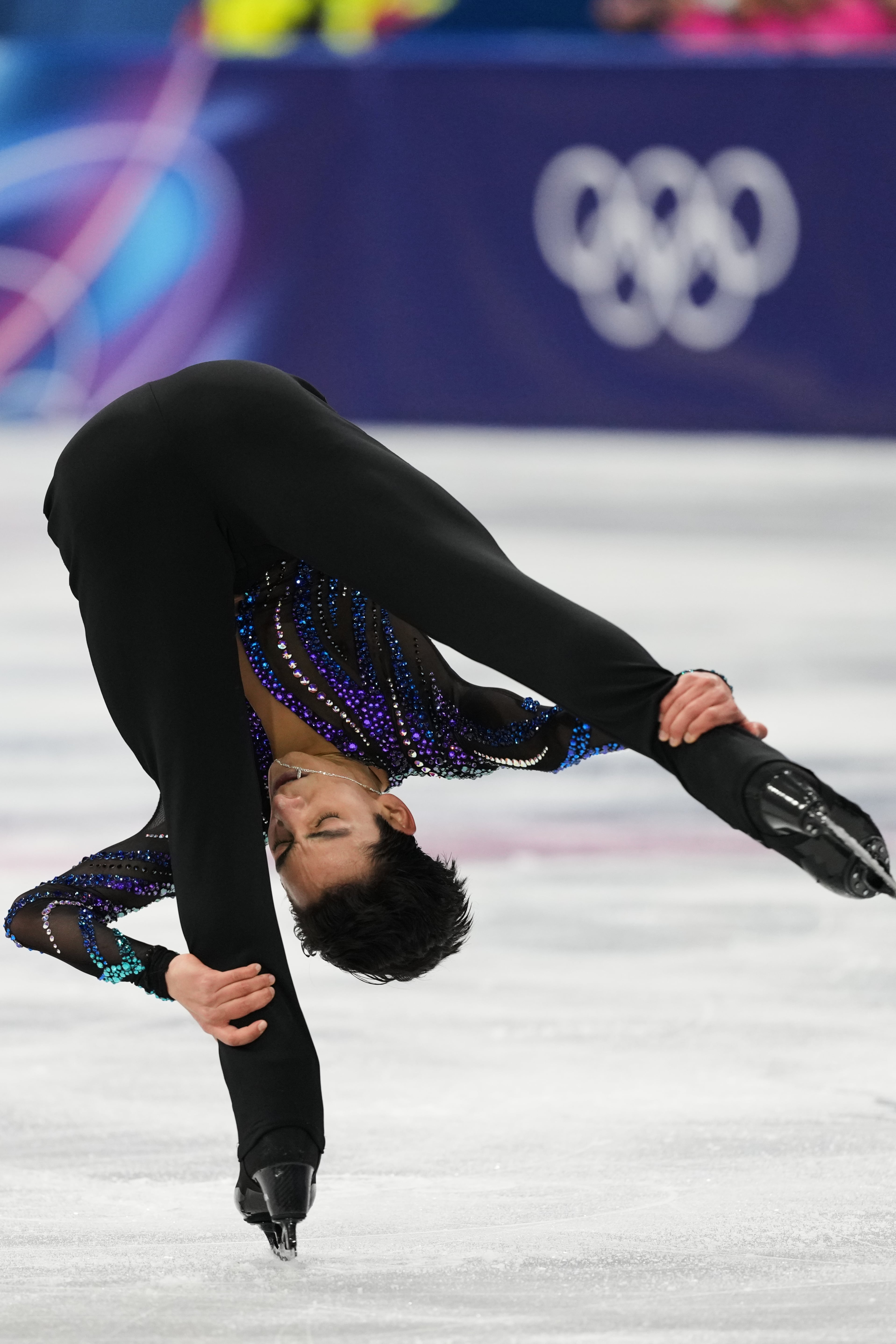 Donovan Carrillo of Mexico competes during the men's figure skating short program at the 2026 Winter Olympics, in Milan, Italy, Tuesday, Feb. 10, 2026. (AP Photo/Francisco Seco)