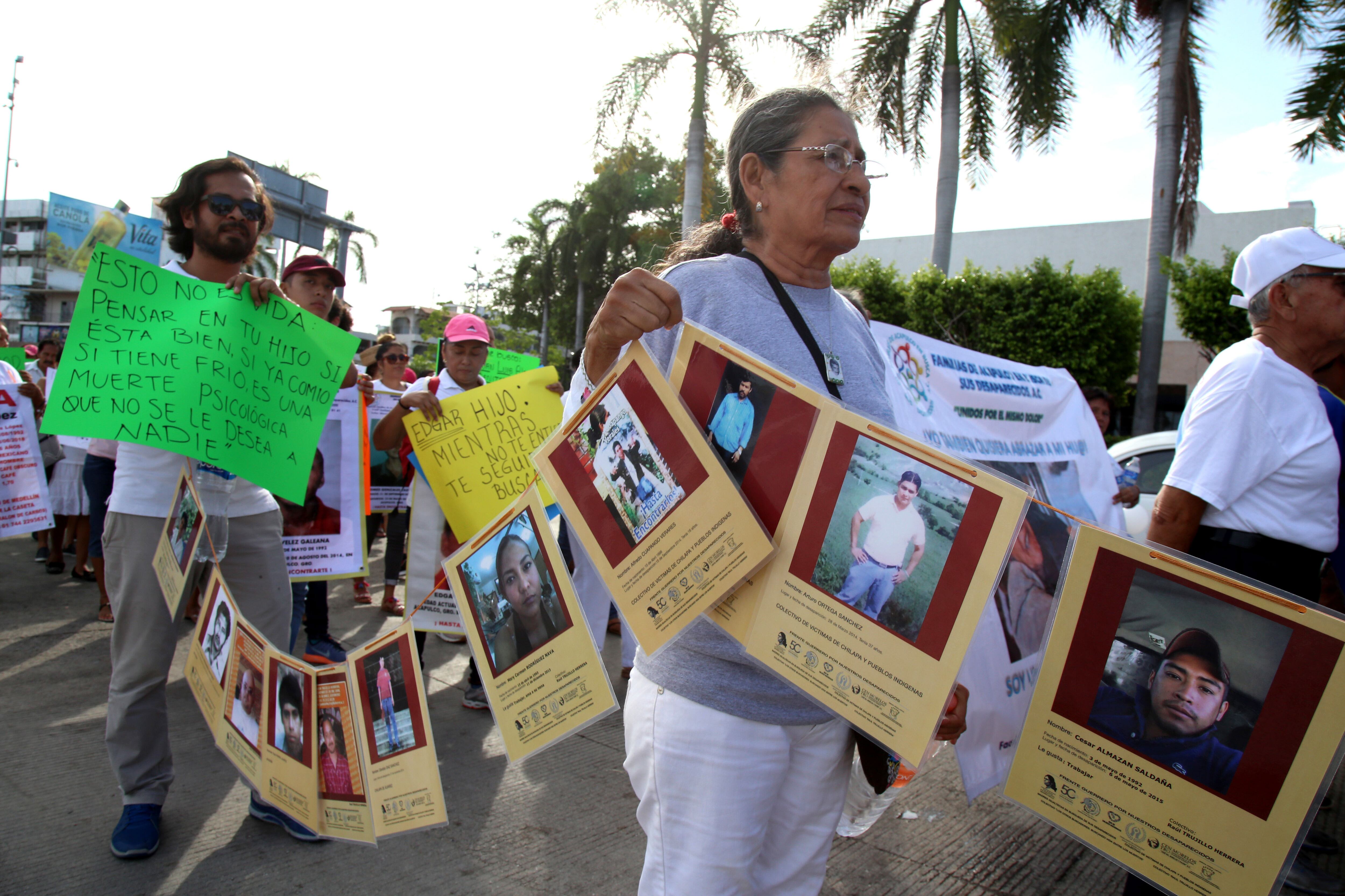 Protesta Día Internacional Víctimas de Desaparición Forzada.