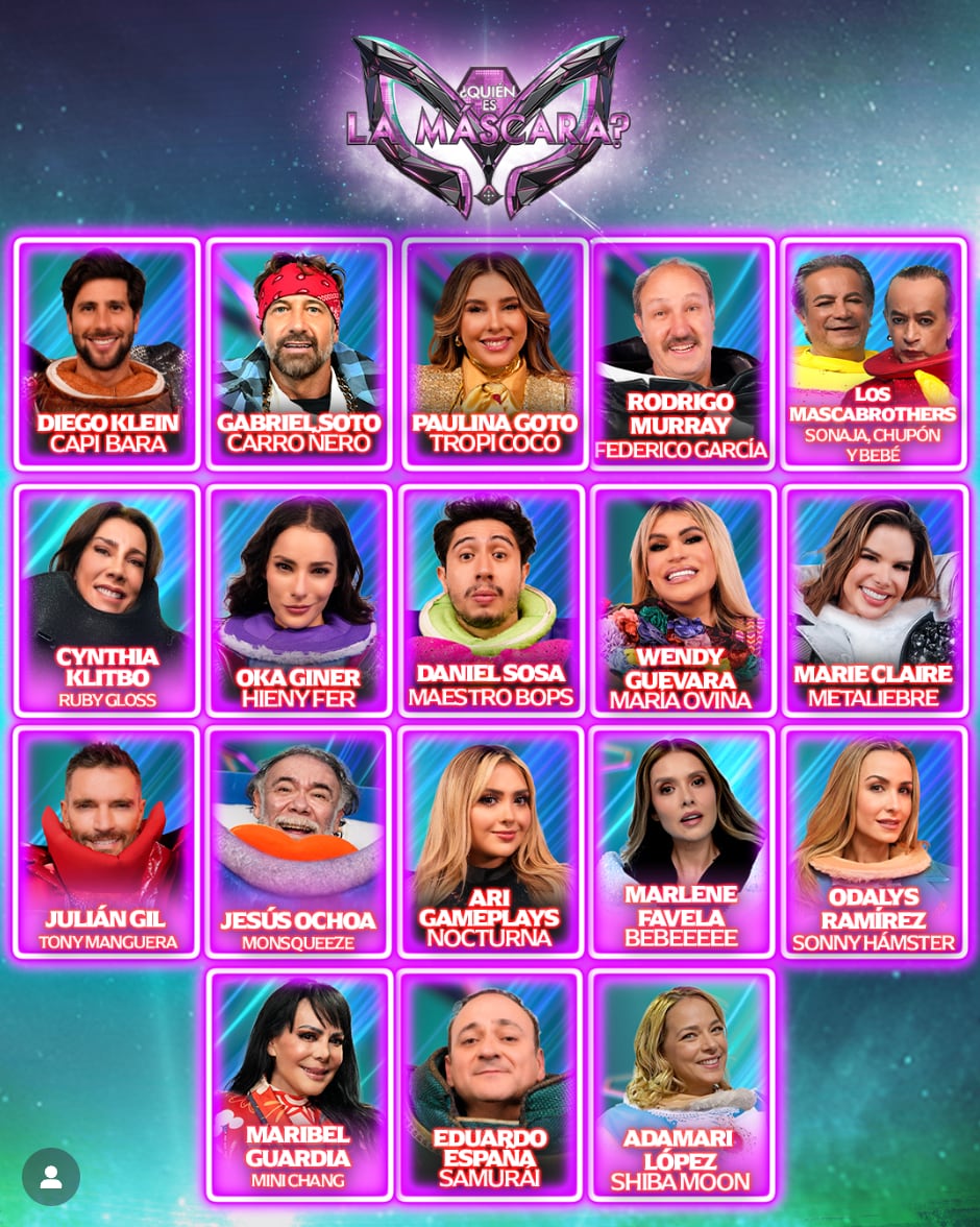 Personajes de Quién es la Máscara 2025