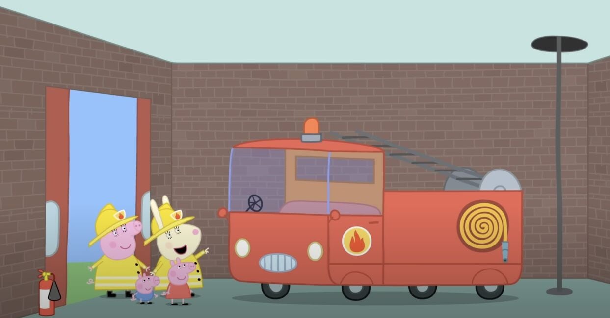 Mamá Cerdita es bombera