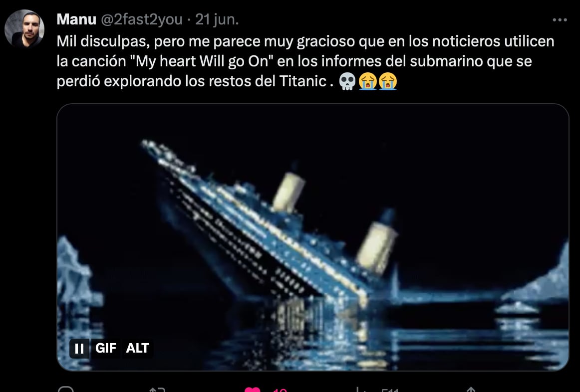 La canción de Céline Dion, My Heart Will Go On, que sale en Titanic es revivida por trágico destino de submarino turístico