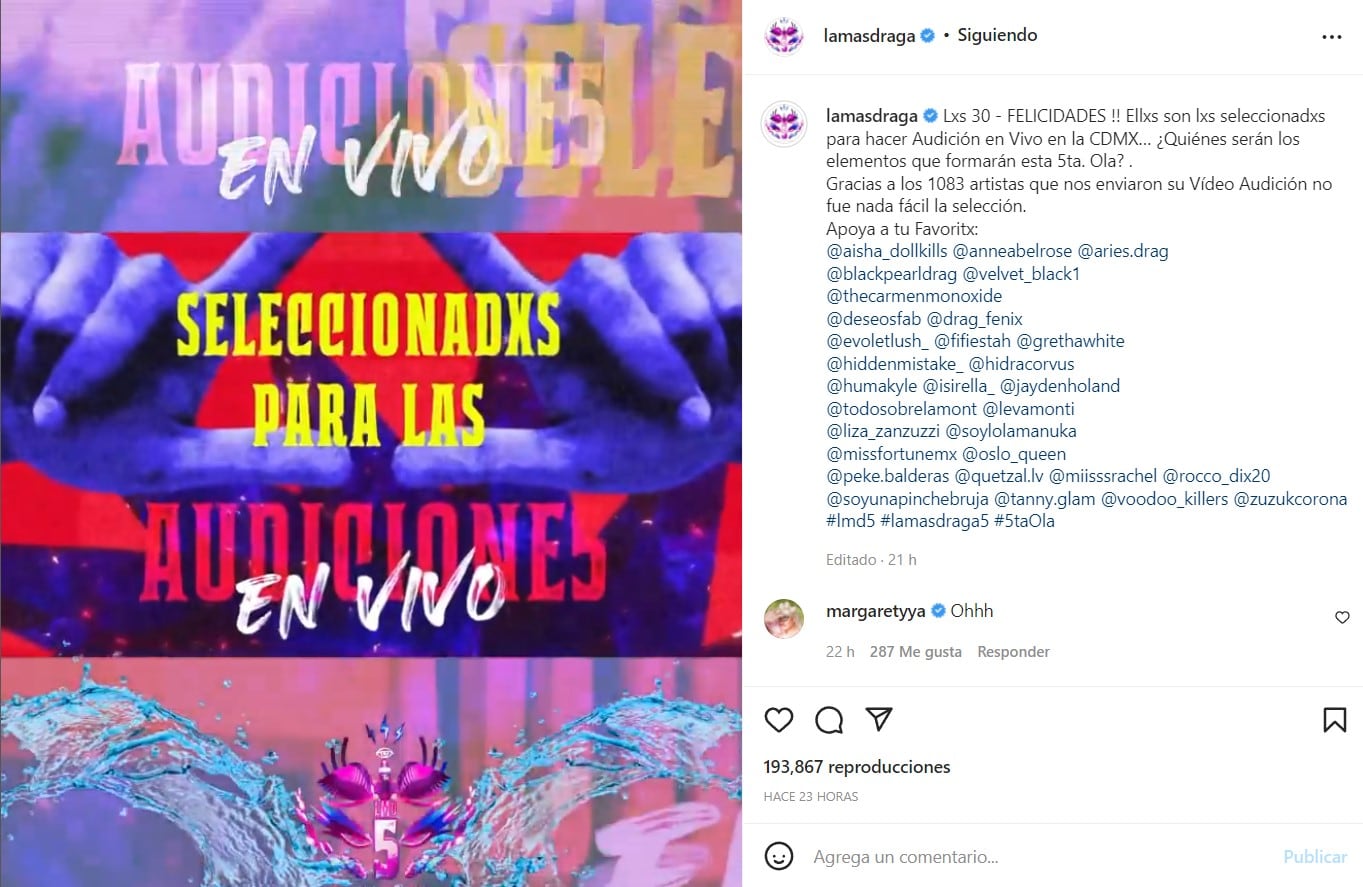Post de 'La Más Draga'