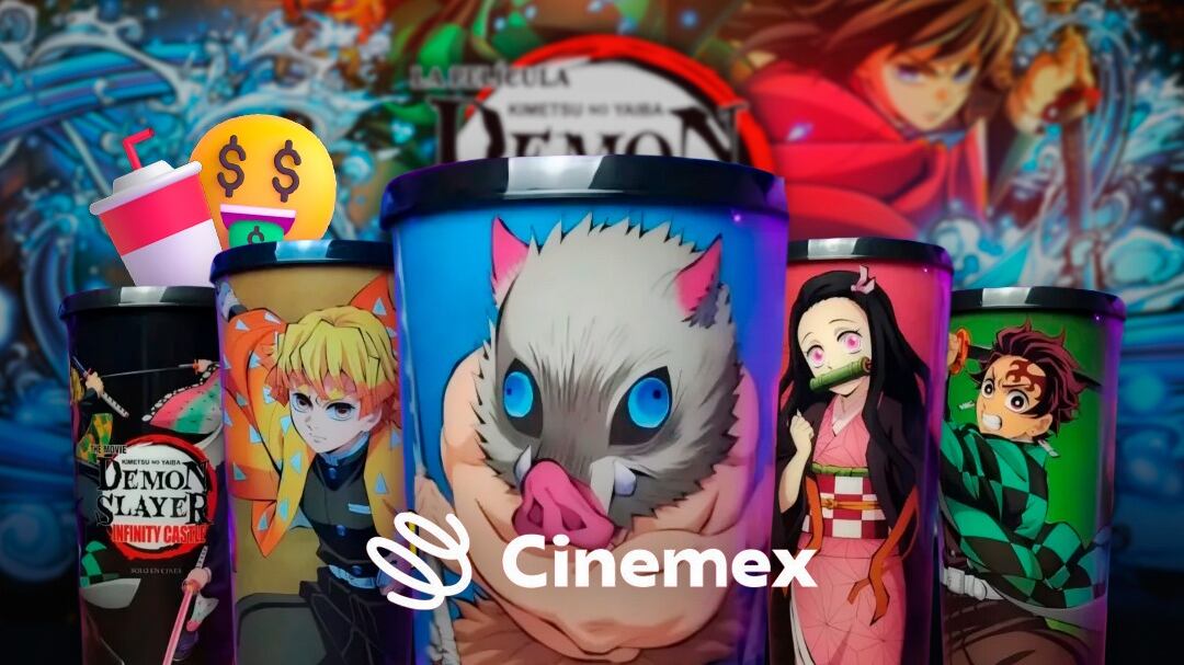 Vasos de Demon Slayer: El Castillo Infinito en Cinemex: Precio y cómo se ven los coleccionables para la nueva película de Kimetsu no Yaiba