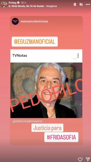 Frida Sofía llama pedófilo a Enrique Guzman