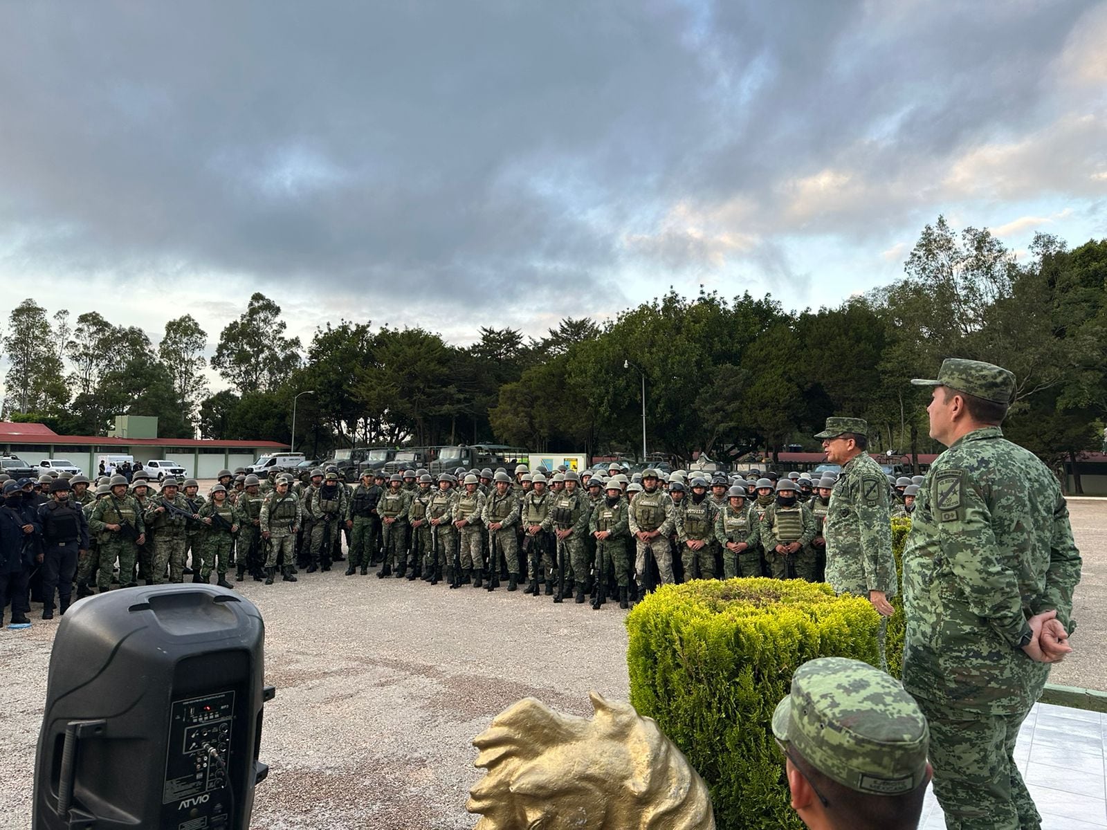 Fuerzas federales y estatales en Frontera Comalapa