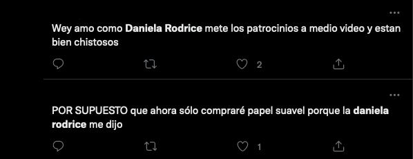 Aplauden la forma en que Daniela Rodrice hace publicidad.