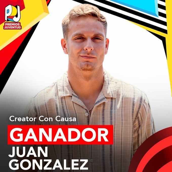 Ganador a Creator Con Causa en los Premios Juventud 2024