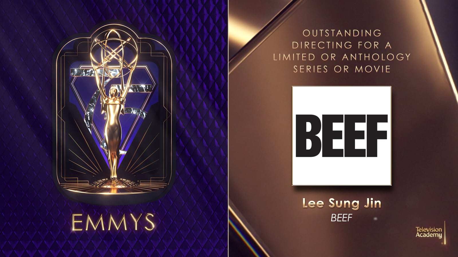 Beef, gana a Mejor dirección de una serie o película limitada o de antología en los Premios Emmy 2024