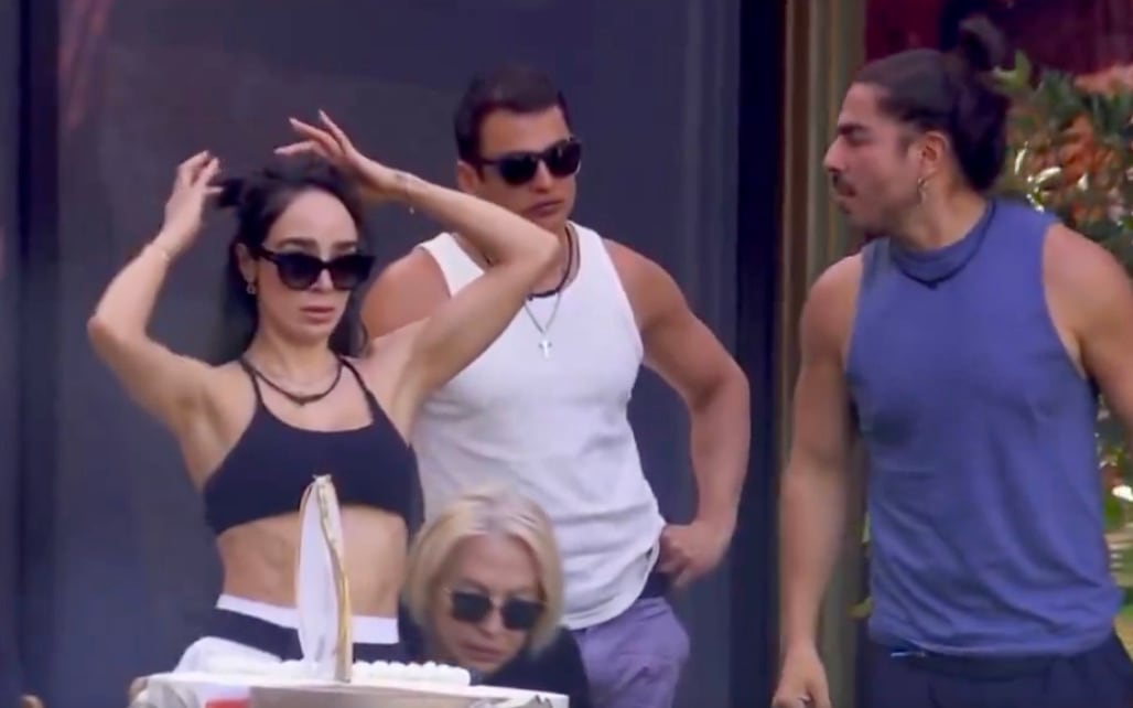 Manelyk González y Rey Grupero en La Casa de los Famosos All Stars