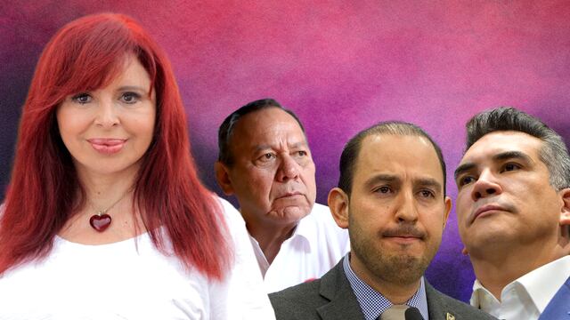 Layda Sansores, Jesús Zambrano, Marko Cortés y Alejandro Moreno