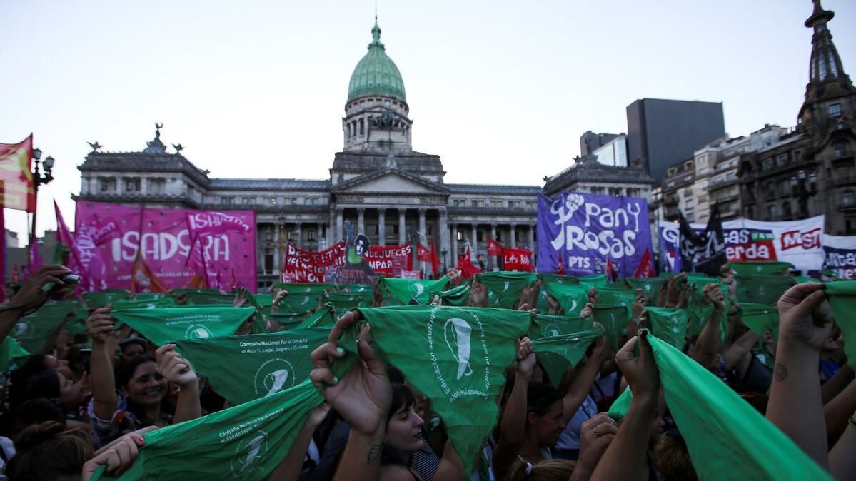 Protesta por el Aborto Legal en Argentina.