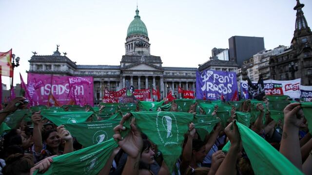 Protesta por el Aborto Legal en Argentina.