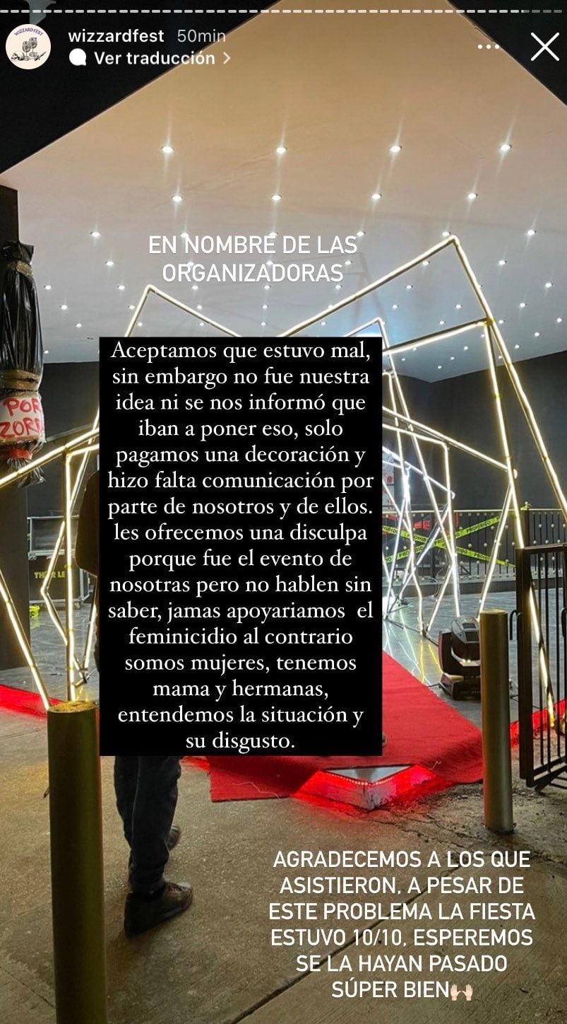 Disculpa del Wizzard Fest