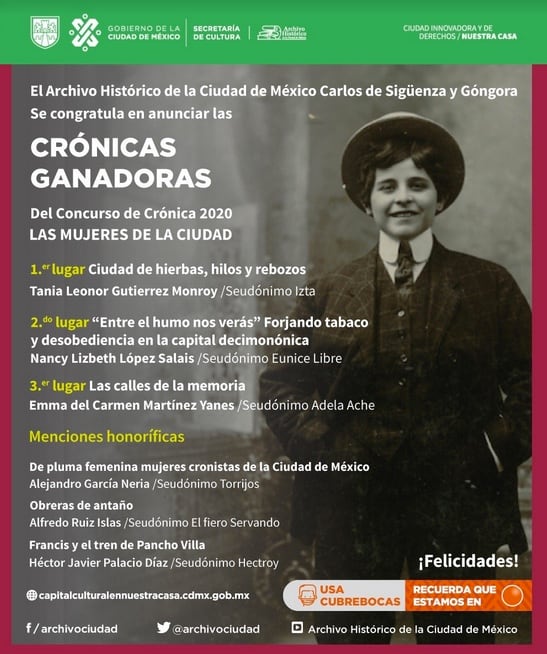 Convocatoria al Concurso de Crónica CdMx, 2020