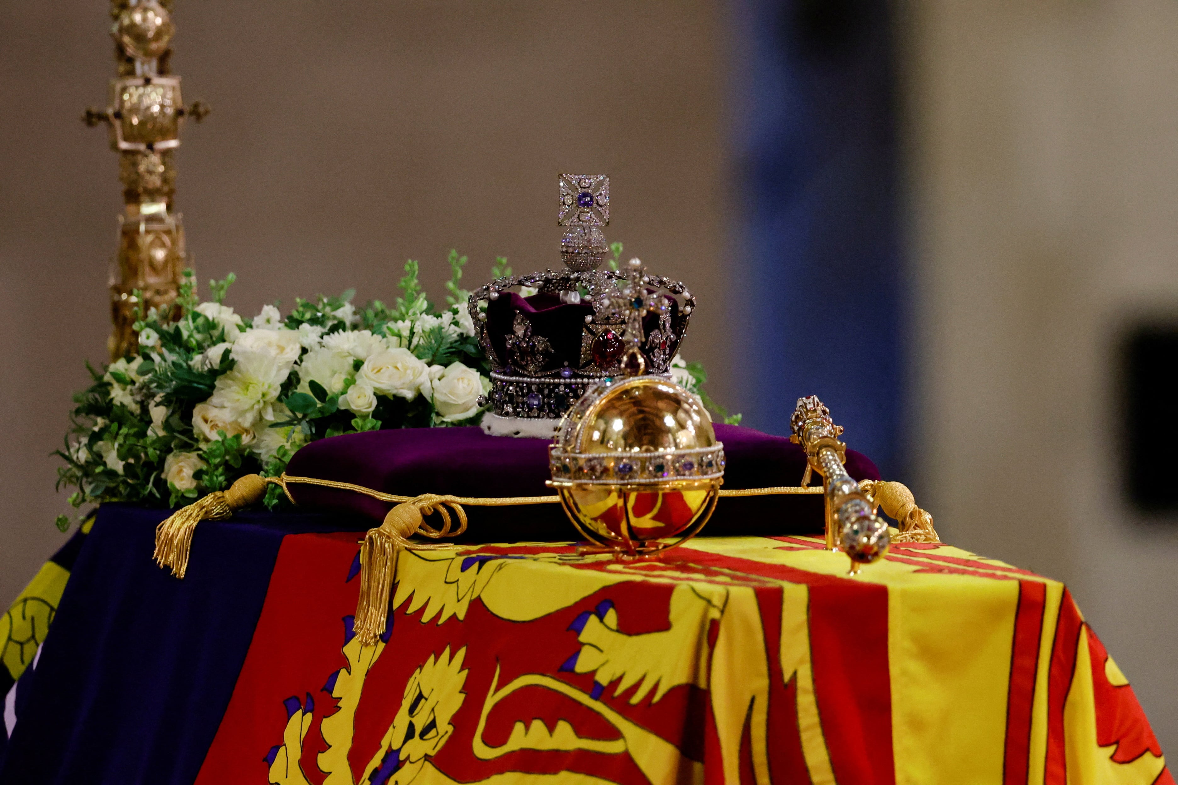 Féretro de la reina Isabel II.