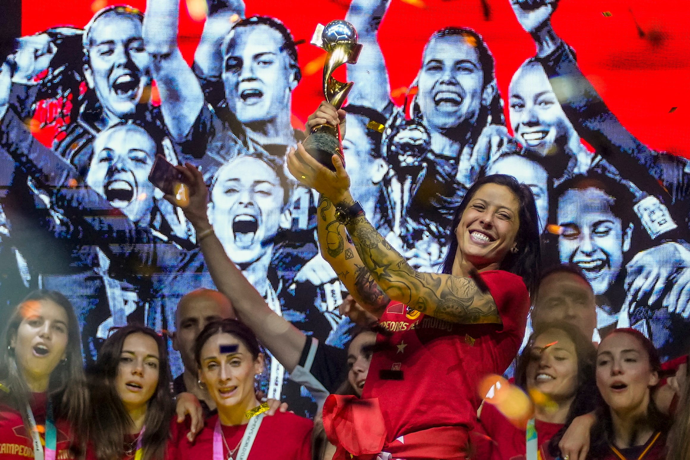 Jennifer Hermoso celebra el título de España en el Mundial Femenil 2023