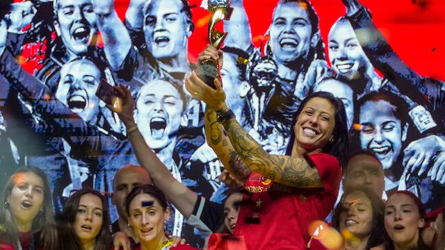 Jennifer Hermoso celebrando el título de España en el Mundial Femenil 2023