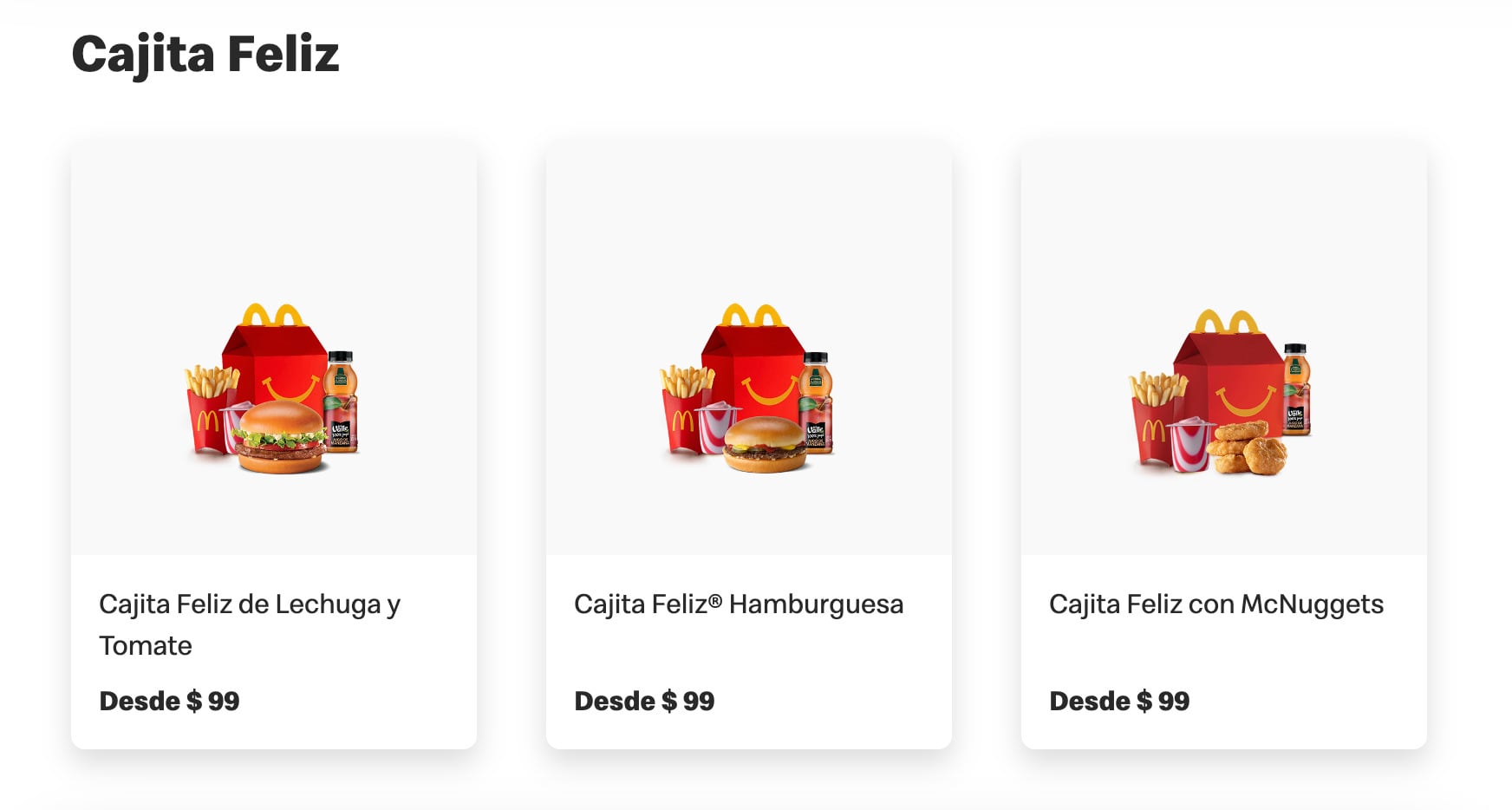 Costos de la Cajita Feliz de McDonald's con el juguete de Mario Kart para noviembre 2024