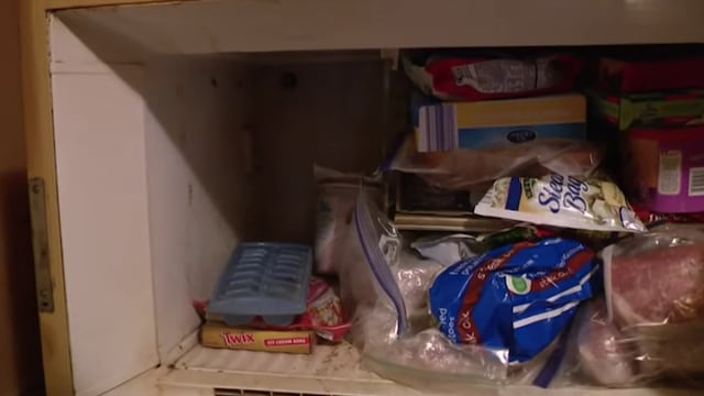 Encuentra bebé en congelador