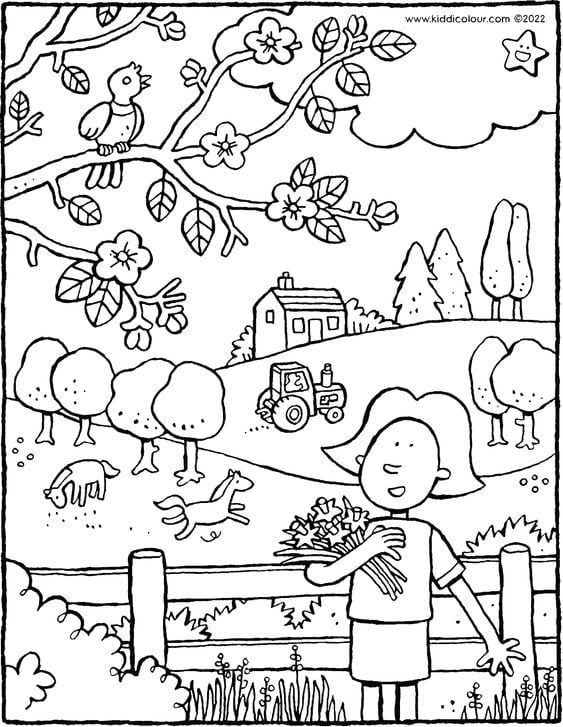 Dibujos de primavera para colorear