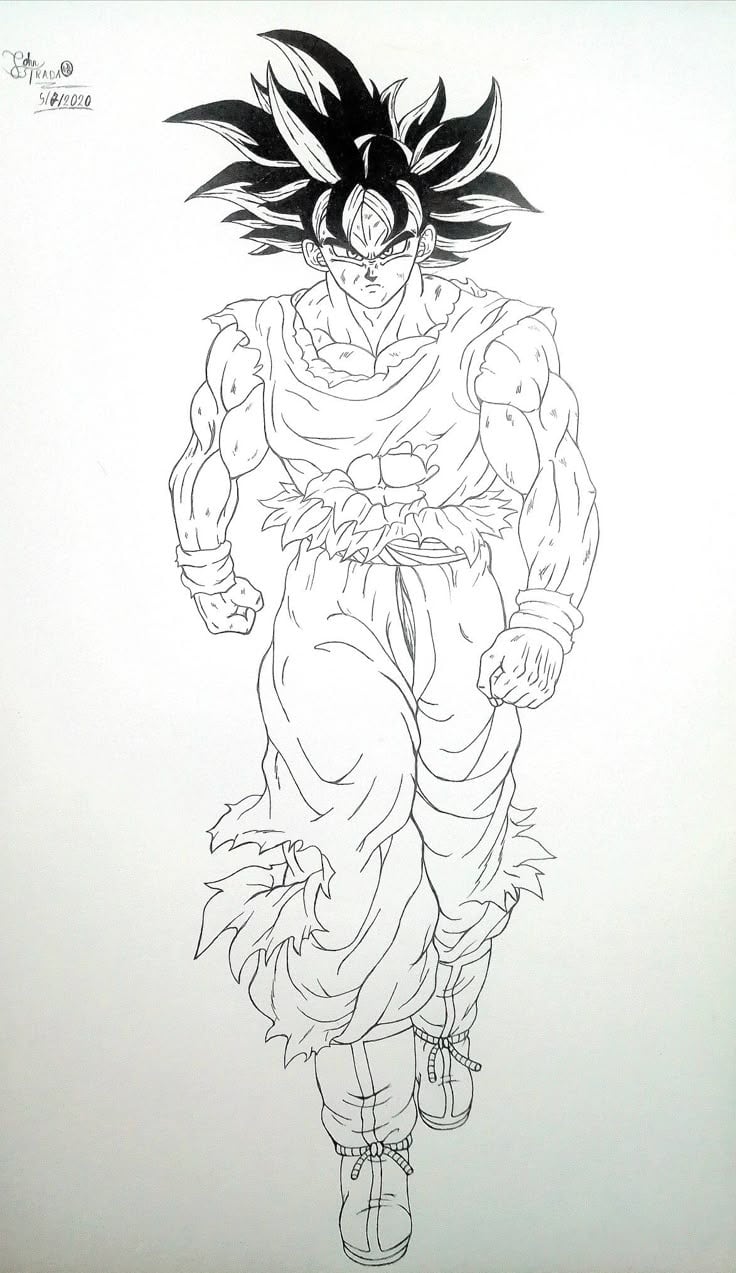 Dibujo de Goku de Dragon Ball por Día de Goku: