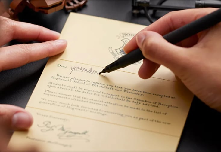 Carta de Admisión a Hogwarts Set LEGO Iconos de Hogwarts