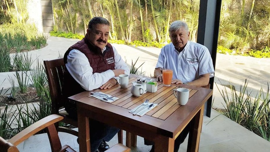 Carlos Lomelí y Andrés Manuel López Obrador