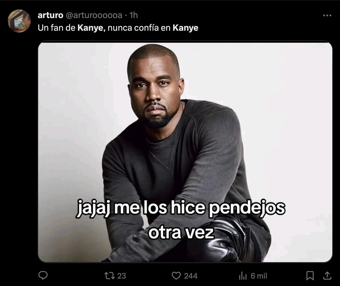 Los memes de Kanye West dejando como payasos a sus fans que esperaban el lanzamiento de Vultures